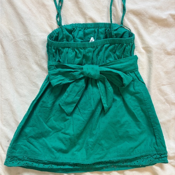 Garage 2000’s Baby doll tank top with a bow and polka dot print in blue - Picture 5 of 8